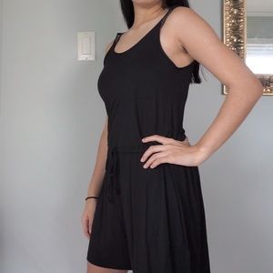 NWOT Black Romper with tie